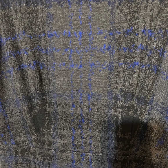 Betsey Johnson Knee Length short Sleeve Gray and Blue Dress Size 10 - Picture 3 of 4